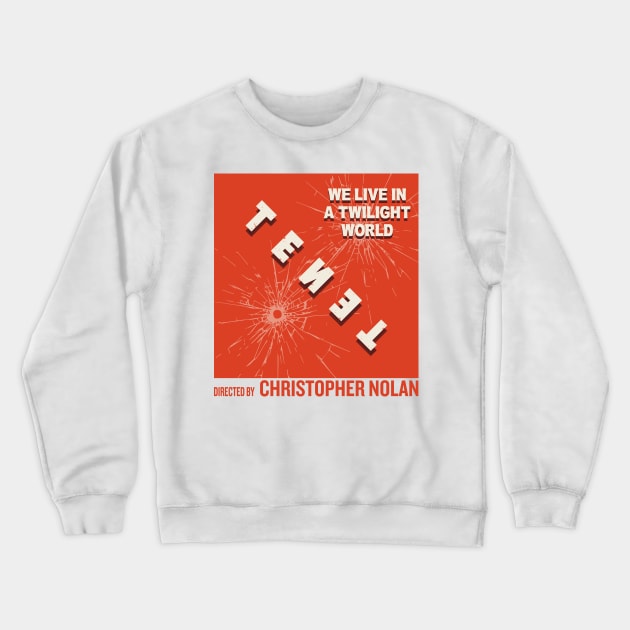 we live in a twilight world. Red Crewneck Sweatshirt by chillstudio